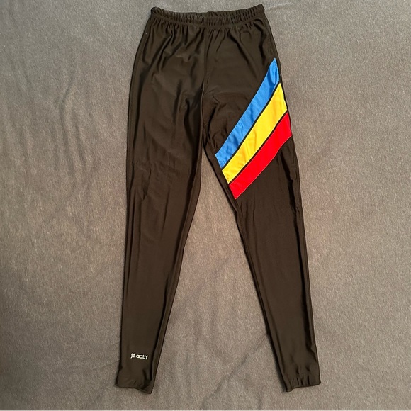 j.t. actif Women's Three Stripe Black Active Yoga Leggings Size Large - Picture 1 of 10